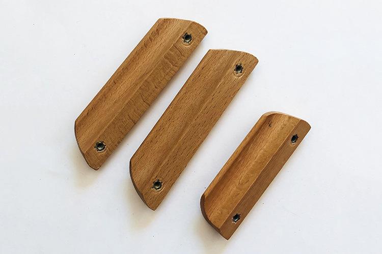 原木色木制品加工橡胶木实木拉手桥抽木拉手抽屉橱柜衣柜门定制